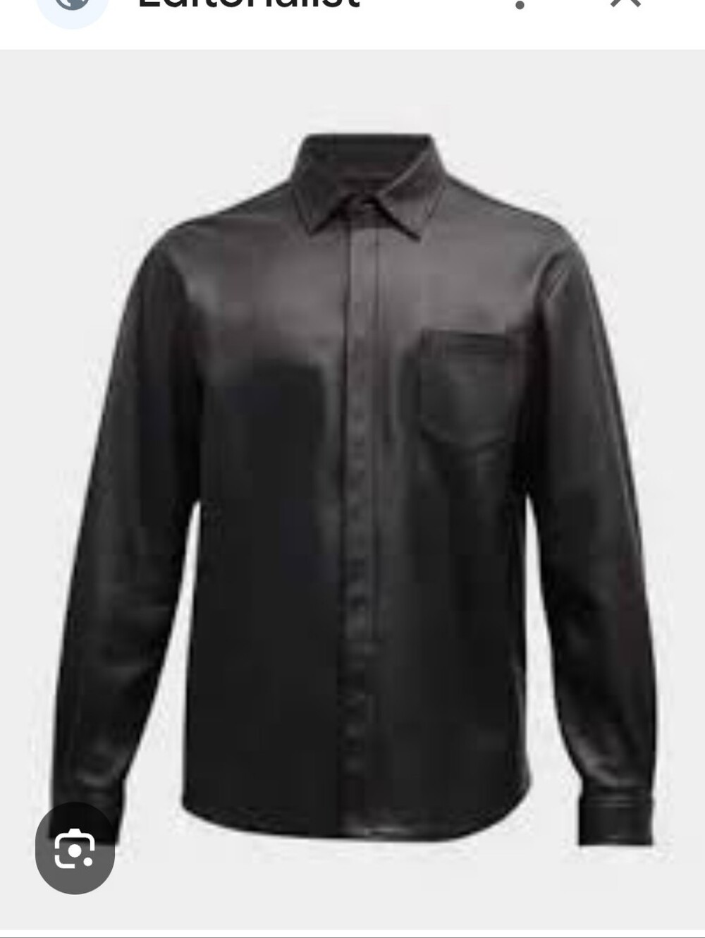 John Elliot Unisex Black Leather Shirt Jacket